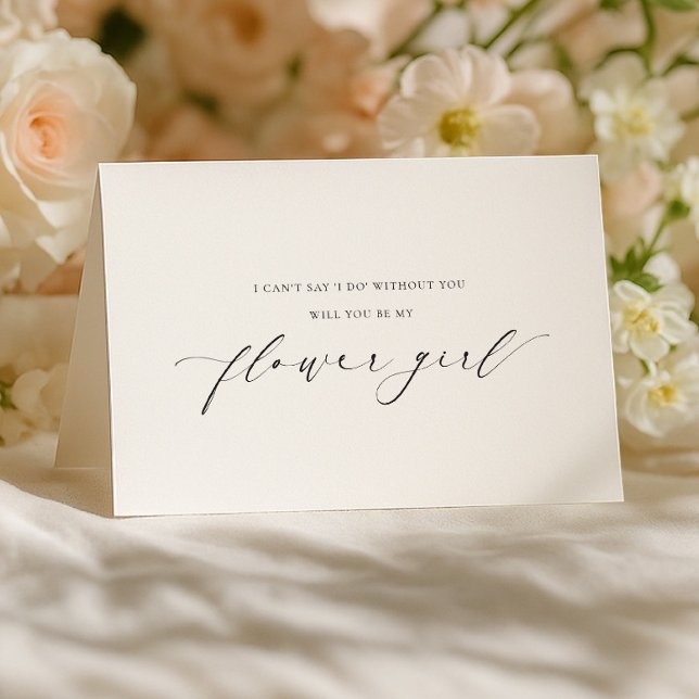 Ellesmere Flower Girl Proposal Folded Card Kort (Skapare uppladdad)