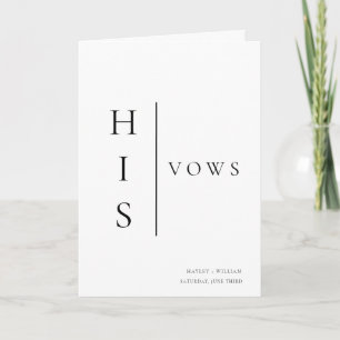 Ellesmere Hans Vows Bröllop Card Kort