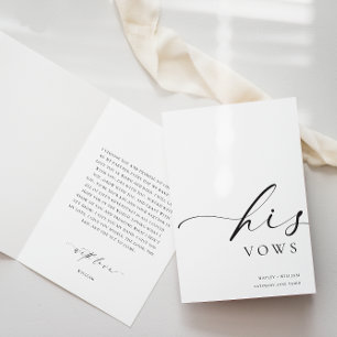 Ellesmere Hans Vows Bröllop Card Kort