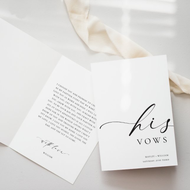 Ellesmere Hans Vows Bröllop Card Kort (HIs Vows Book Ellesmere )