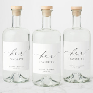 Ellesmere Her Favorite Favor Spritflaskor Etikett