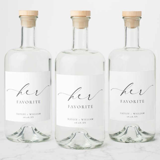 Ellesmere Her Favorite Favor Spritflaskor Etikett (Flaskor)