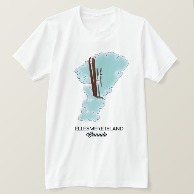 Ellesmere island Kanada kartaffisch T Shirt (Design framsida)