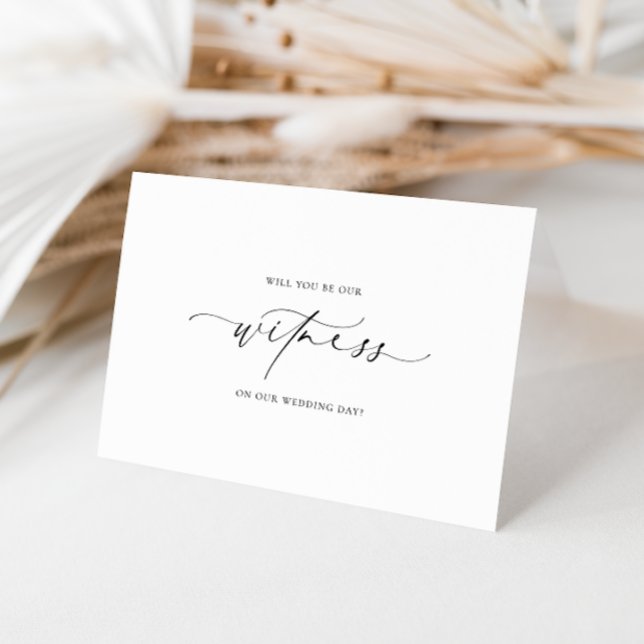 Ellesmere kommer att vara vårt vittne Frieri Kort (Wedding Witness Card Ellesmere )