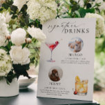 Ellesmere Minimal Pet Photo Namnteckning Drinks-te Poster<br><div class="desc">Det här namnteckning dryckesmenytecknet har en modern kalligrafisk skriptrubrik och minimalistisk design. Skripttextrubriken är en bild som inte kan redigeras. Rubrikbilden kan storleksändras så att den passar alla poster storleka. All annan text är helt redigerbar. Mallen innehåller över 100 drycksalternativ. Om du vill ändra dryckesbilden väljer du knappen "Anpassa" och...</div>