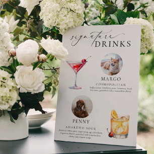 Ellesmere Minimal Pet Photo Namnteckning Drinks-te Poster