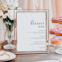 Ellesmere Minimalist Dessert Pub Menu Poster