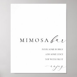 Ellesmere Minimalist Mimosa Pub-tecken Poster