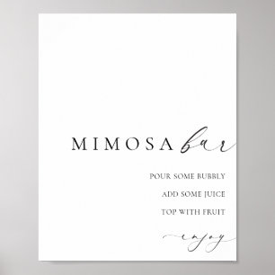 Ellesmere Minimalist Mimosa Pub-tecken Poster