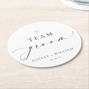 Ellesmere Minimalist Team Groom Underlägg Papper Rund