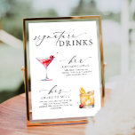 Ellesmere Modern Minimal Namnteckning Drinks-tecke Poster<br><div class="desc">Det här namnteckning dryckesmenytecknet har en modern kalligrafisk skriptrubrik och minimalistisk design. Skripttextrubriken är en bild som inte kan redigeras. Rubrikbilden kan storleksändras så att den passar alla poster storleka. All annan text är helt redigerbar. Mallen innehåller över 100 drycksalternativ. Om du vill ändra dryckesbilden väljer du knappen "Anpassa" och...</div>