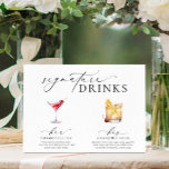 Ellesmere Modern Minimal Namnteckning Drinks-tecke Poster<br><div class="desc">Det här landskapet namnteckning dryckesmenyskylten har en modern kalligrafiskript och minimalistisk design. Skripttextrubriken är en bild som inte kan redigeras. Rubrikbilden kan storleksändras så att den passar alla poster storleka. All annan text är helt redigerbar. Mallen innehåller över 100 drycksalternativ. Om du vill ändra dryckesbilden väljer du knappen "Anpassa" och...</div>