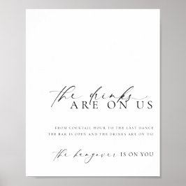 Ellesmere Modern Minimal Öppen Bar Meny Skylt