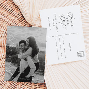 Ellesmere Modern Minimalist Photo Save Date Vykort