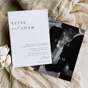 Ellesmere Modern Minimalist Wedding bjudande Inbjudningar