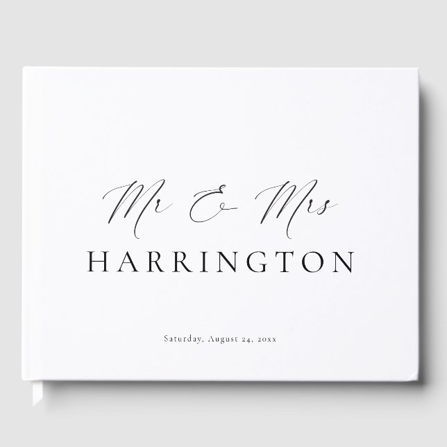 Ellesmere Mr & Mrs Bröllop Gästböcker (Framsida)