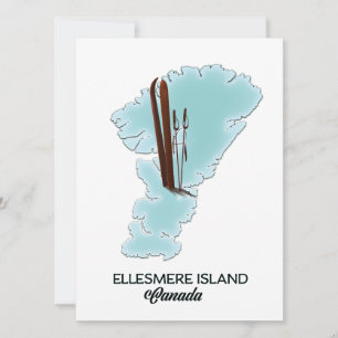 Ellesmere ö Kanada karta poster