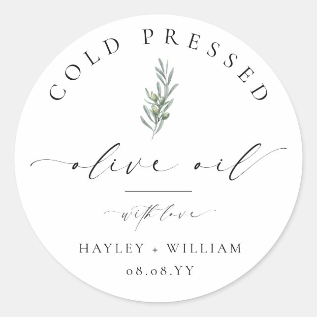 Ellesmere Olivolja Runt Klistermärke (Framsida)