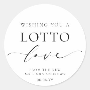 Ellesmere önskar dig en Lotto Kärlek Bröllop Runt Klistermärke