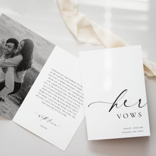 Ellesmere Photo her Vows Bröllop Card Kort