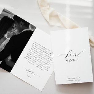 Ellesmere Photo her Vows Bröllop Card Kort