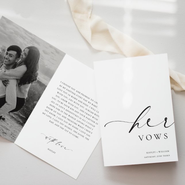 Ellesmere Photo her Vows Bröllop Card Kort (Her Vows Photo Book Ellesmere )