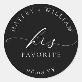 Ellesmere Svart Hans Favorit Runt Klistermärke