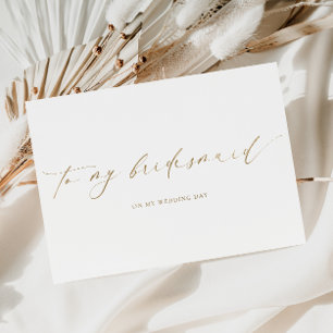 Ellesmere till min Bröllopsdag i Bridesmaid Folierat Kort