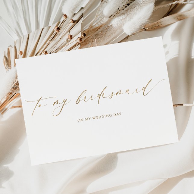 Ellesmere till min Bröllopsdag i Bridesmaid Folierat Kort (Skapare uppladdad)