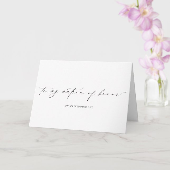 Ellesmere Till Min Brudtärna Bröllopsdag Kort (Orkide)