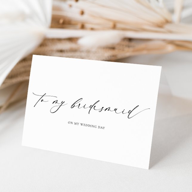 Ellesmere till min brudtärna bröllopskort kort (Ellesmere To My Bridesmaid Wedding Day Card)