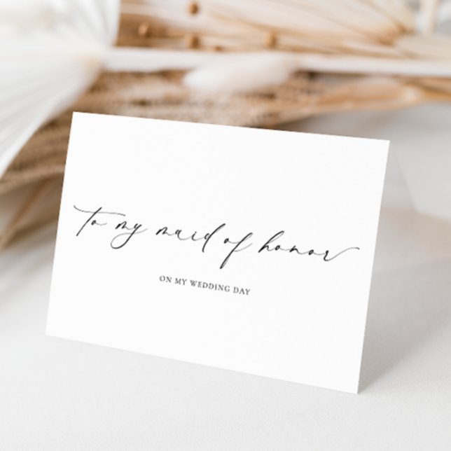 Ellesmere Till Min Brudtjänare Bröllopsdagen Kort (Ellesmere To My Maid Of honor Wedding Day Card)