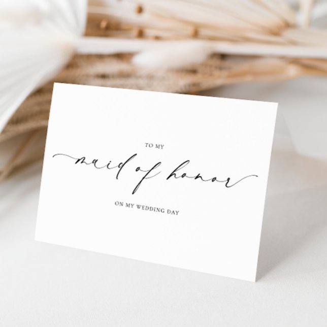 Ellesmere Till Min Brudtjänst Bröllopsdag Kort (Ellesmere To My Maid Of honor Wedding Day Card)