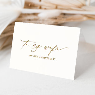 Ellesmere till min fru på årsdagen folierat kort