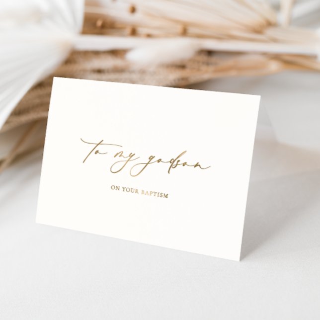 Ellesmere till mina vänner på er baptism folierat kort (Skapare uppladdad)