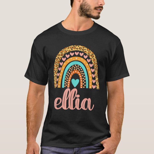 Ellia T Shirt Ellia Namn Birthday Shirt Gift T Shi (Framsida)