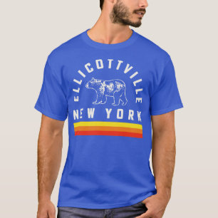 Ellicottville New York Souvenir Retro Vintage Stri T Shirt
