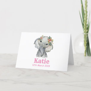 Ellie Birth Card Kort