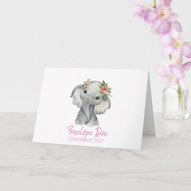 Ellie Birth Card Kort (Orkide)