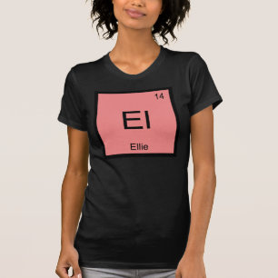 Ellie Namn Chemistry Inslag Periodic Bord T Shirt