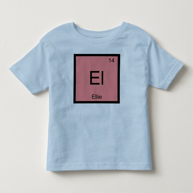 Ellie Namn kemi Inslag Periodic Bord Tee Shirt (Framsida)