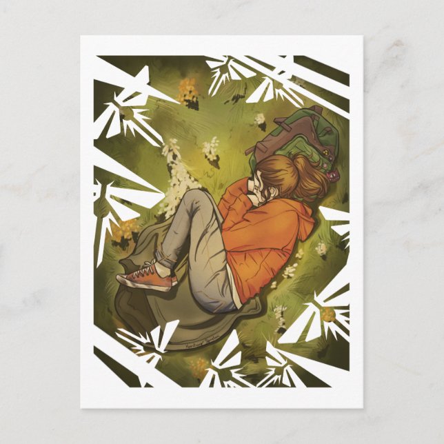 Ellie tar en tupplur vykort (Framsida)