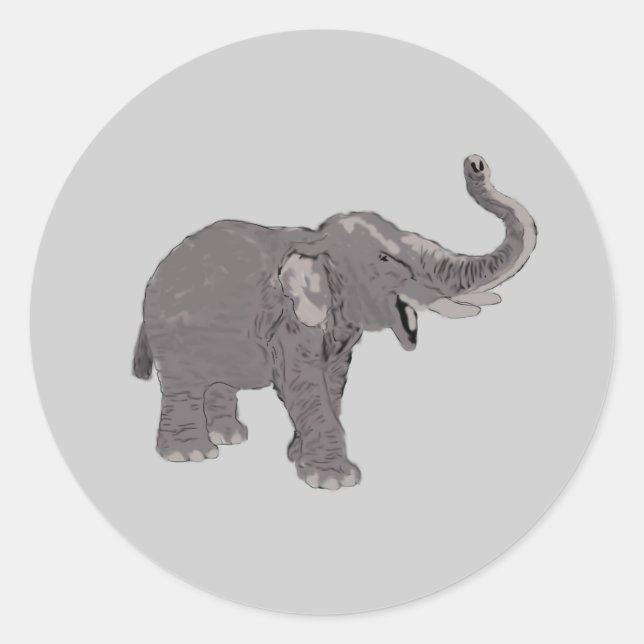 Ellie the Elephant Runt Klistermärke (Framsida)