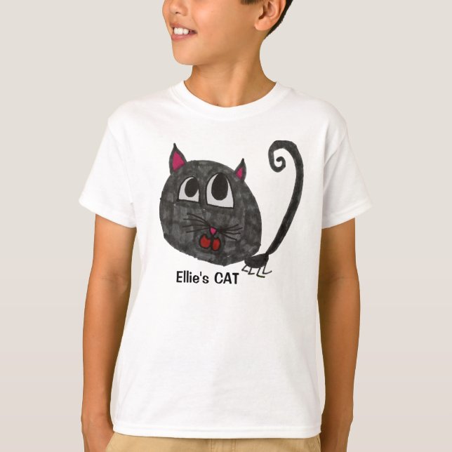 Ellies grundläggande Hanes för KATT Tee (Framsida)