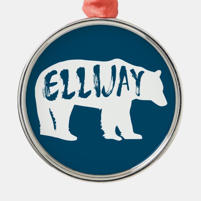 Ellijay Georgia Bear Julgransprydnad Metall (Framsidan)