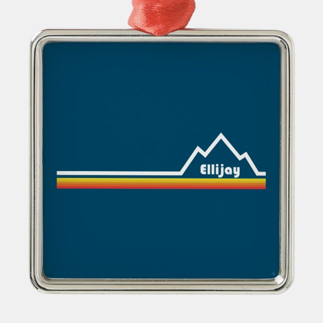 Ellijay Georgia Julgransprydnad Metall (Framsidan)