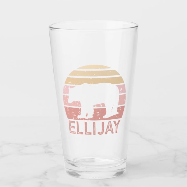 Ellijay Georgia Retro Bear Glaskopp (Framsida)