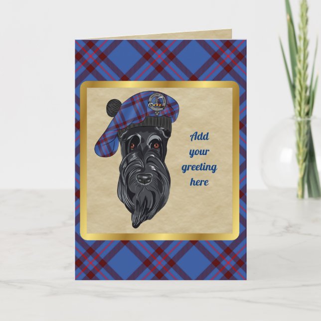 Elliot Badge & Tartan Personlig Card Kort (Framsida)