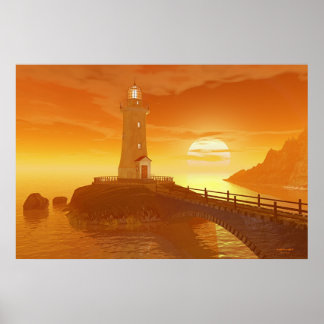 Elliot Nyckel fyr - Golden Sunset Poster