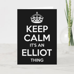 Elliot present Namn Håll lugn Roligt Personlig Skä Kort